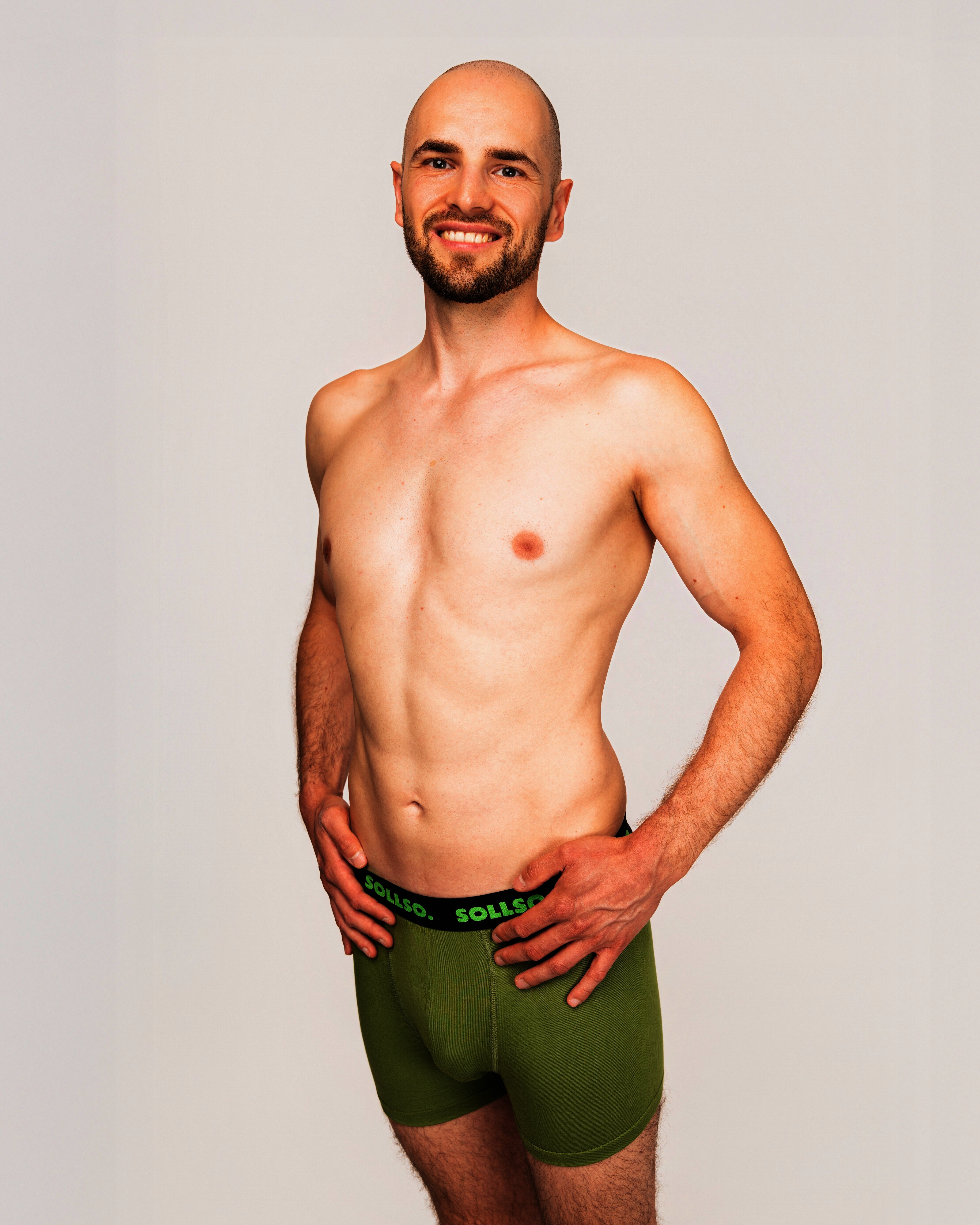 3er Pack Herren Boxershort, Bambusviskose, Olive, Gr.XXL
