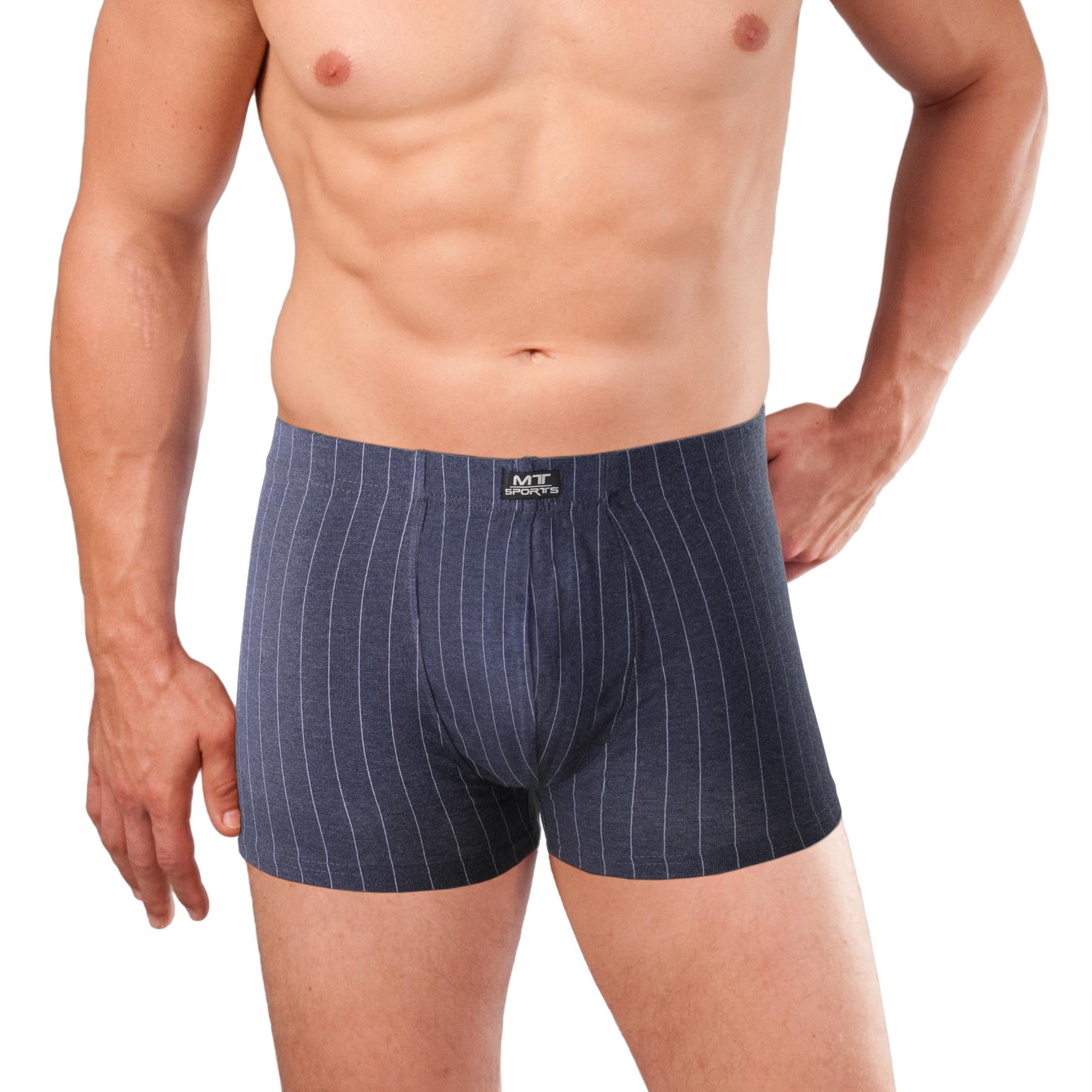 Herren Pants 22853, versch. Farben uni/längsgestreift, 2er-Pack, Gr.8