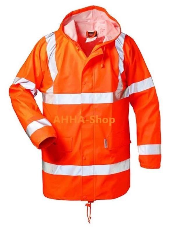 Norway® Warnschutz-PU-Regenjacke "Finn", orange, Größe M