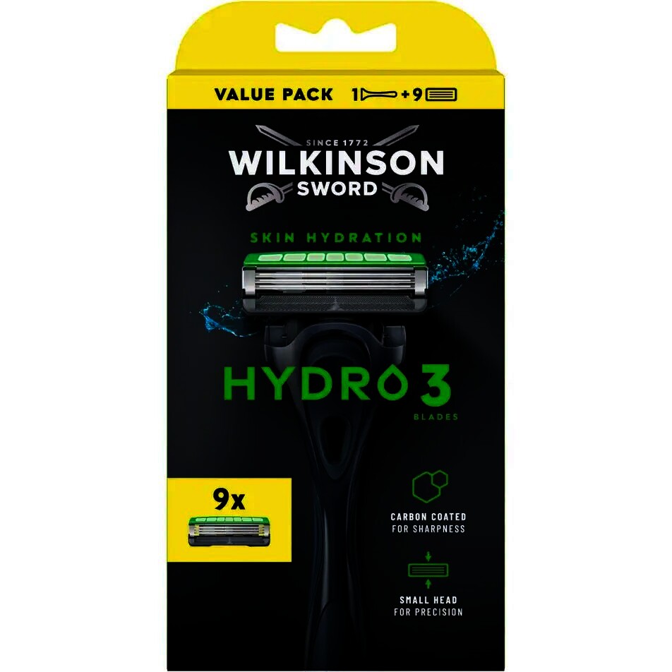Wilkinson Hydro 3 Skin Protection Rasierer + 9 Ersatzklingen
