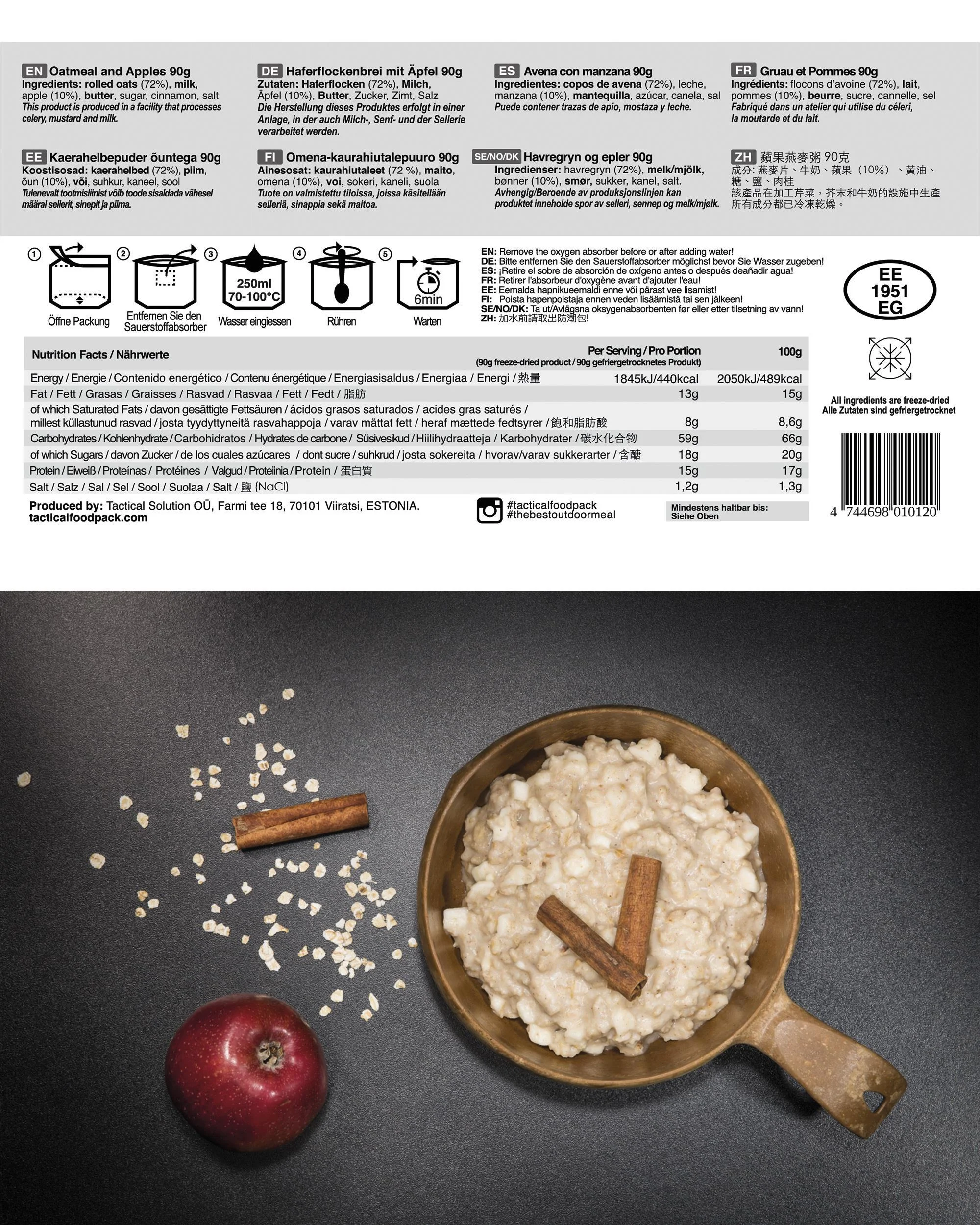 Tactical Foodpack® "Haferflocken mit Äpfeln"