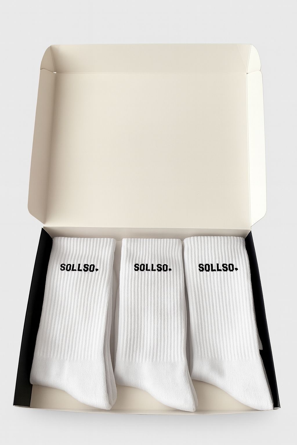 Tennissocken „SOLLSO.“, weiß, 2 x 3er-Pack, Gr-35/38