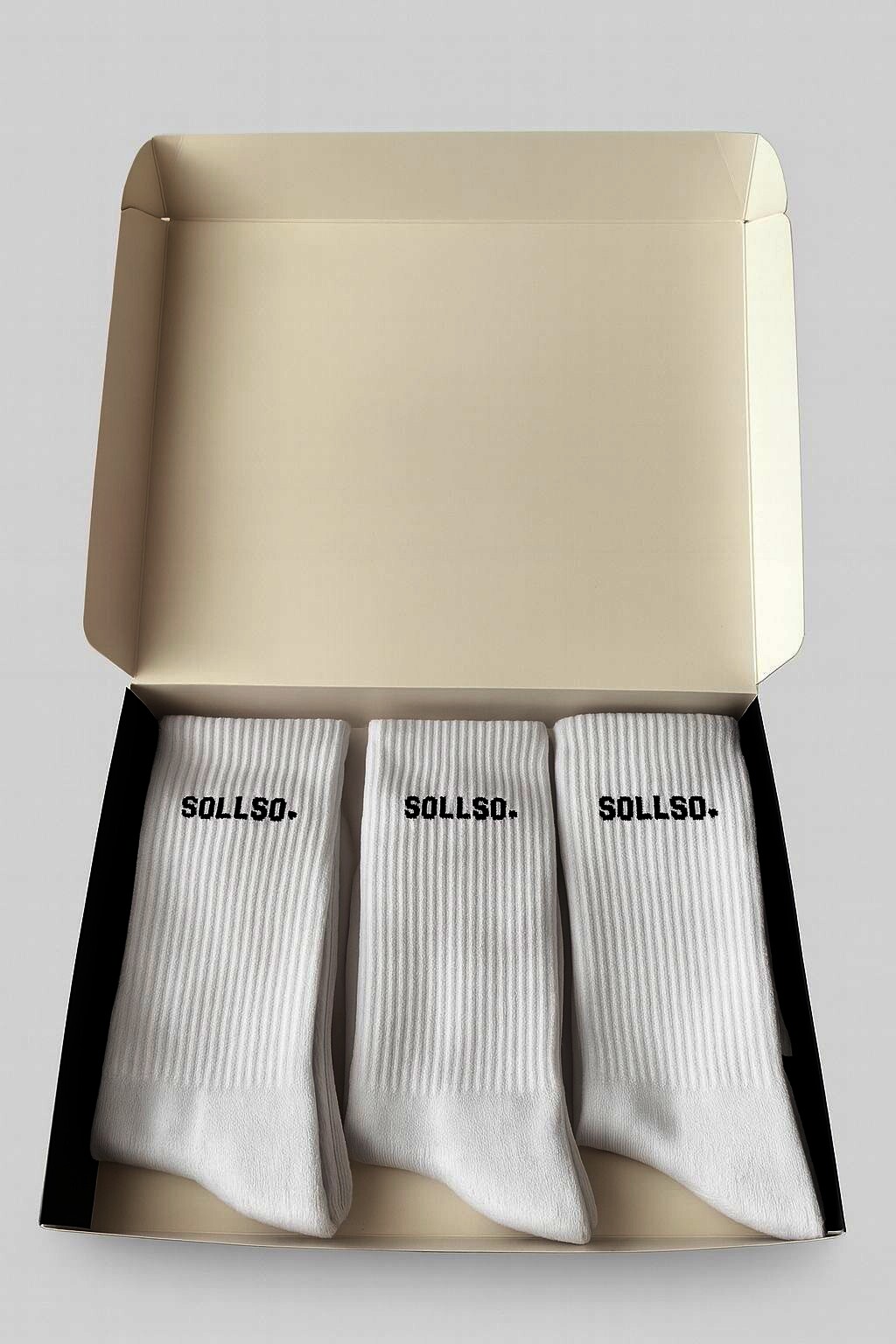 Tennissocken „SOLLSO.“, weiß, 2 x 3er-Pack, Gr-35/38