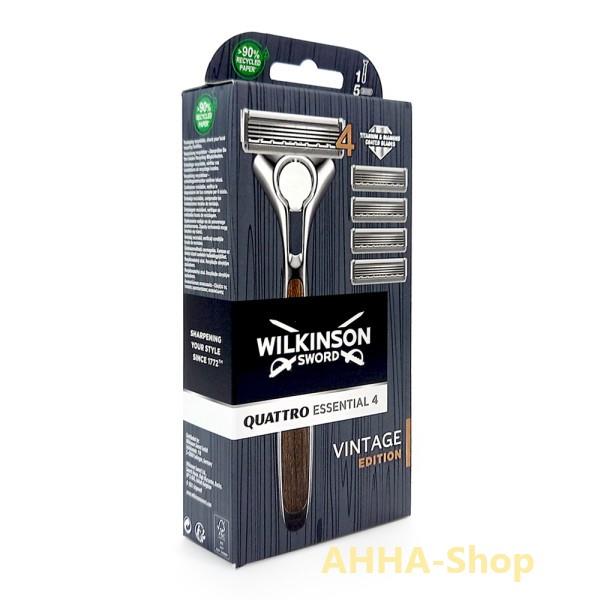 Wilkinson Quattro Essential VINTAGE Rasierer + 5 Klingen Wilkinson Quattro Essential VINTAGE Rasierer + 5 Klingen