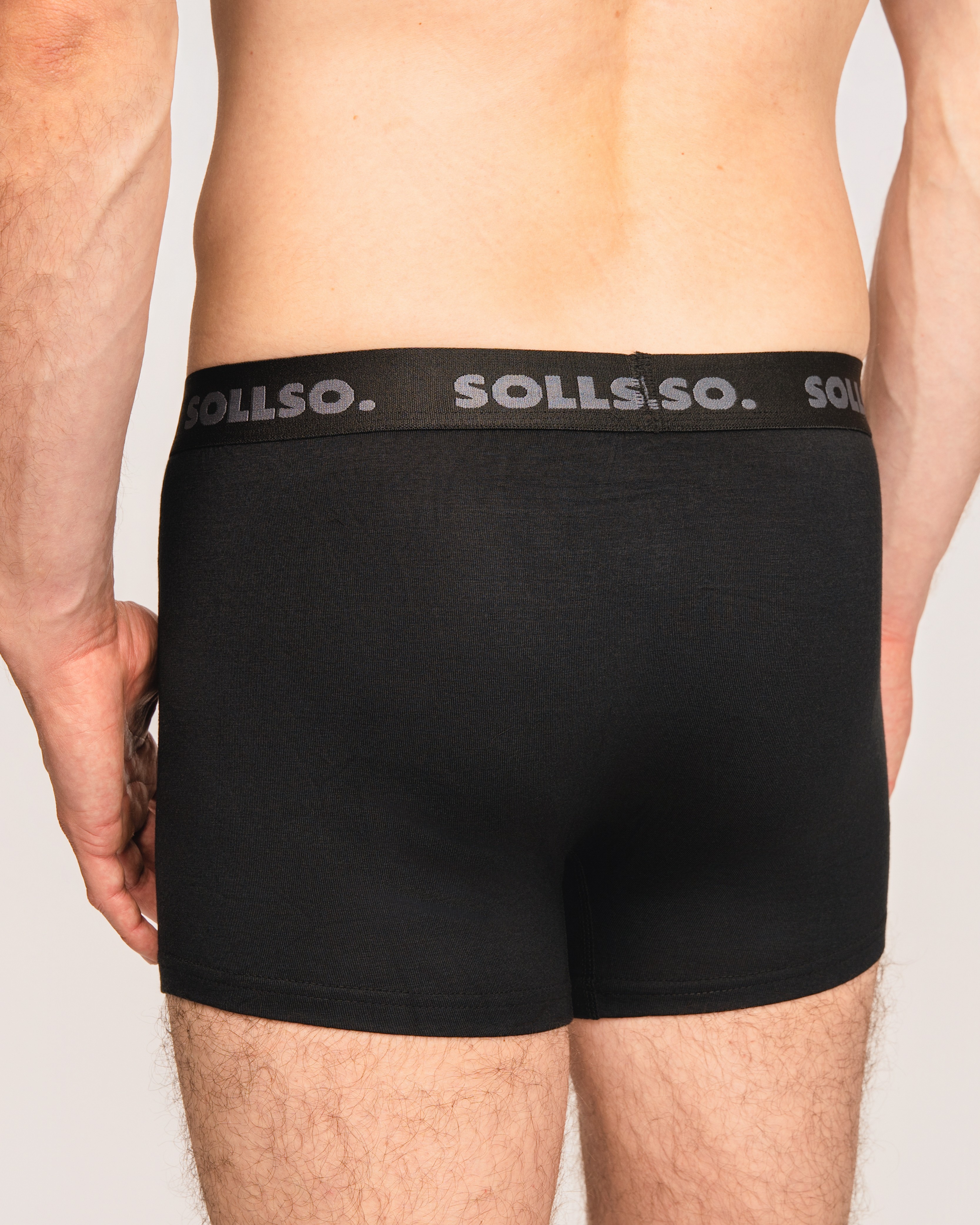 3er Pack Herren Boxershort, Bambusviskose, Schwarz/Schwarz, Gr.XXL