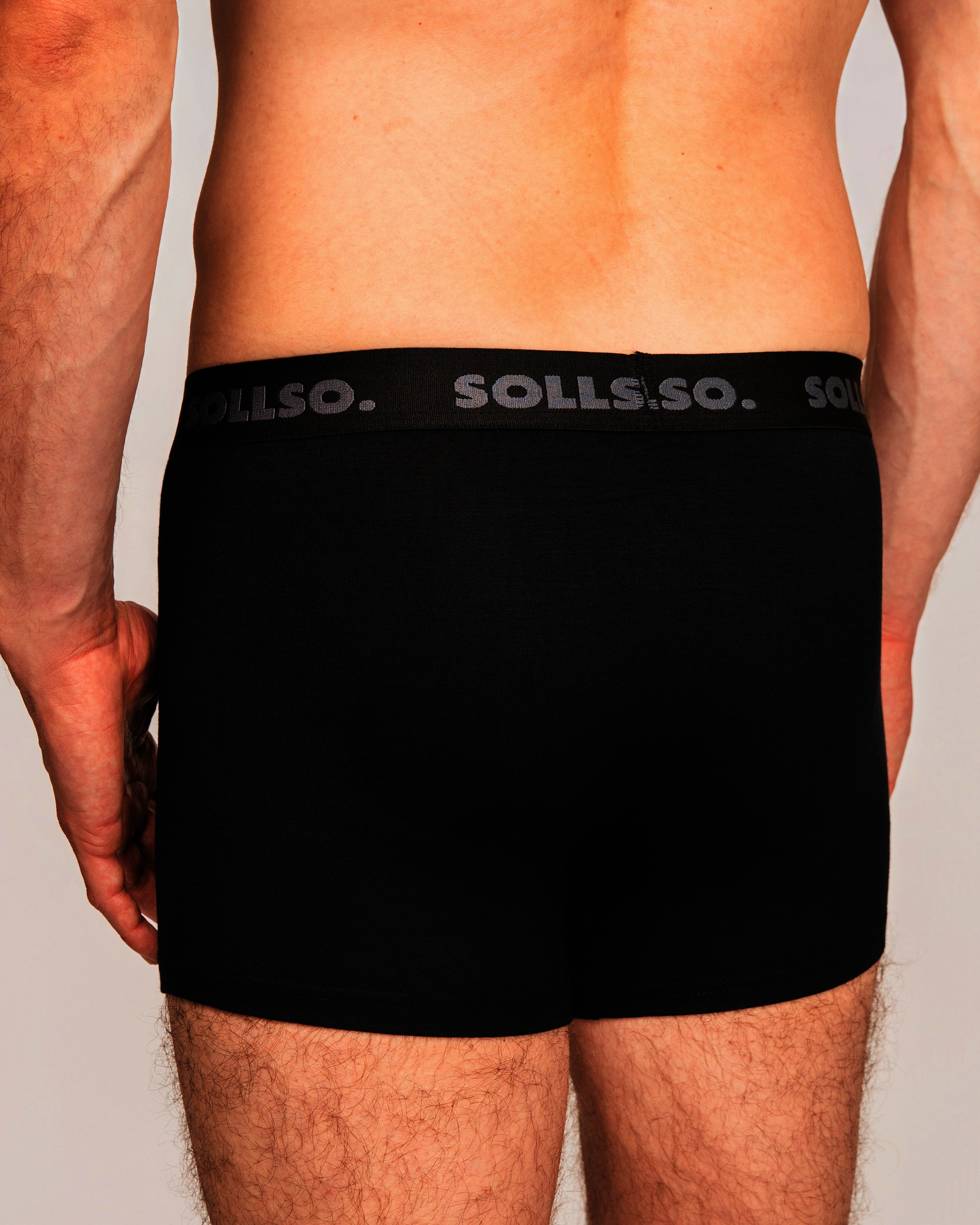 3er Pack Herren Boxershort, Bambusviskose, Schwarz/Schwarz, Gr.XXL