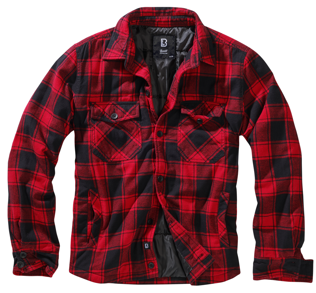 Brandit Lumberjacket rot/schwarz, Größe XL