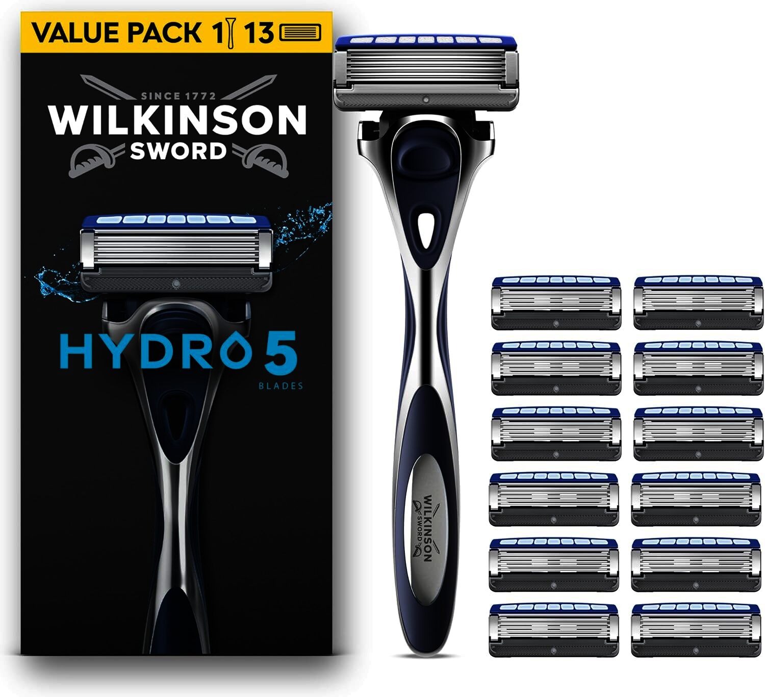 Wilkinson Hydro 5 Skin Protection Rasierer + 13 Ersatzklingen