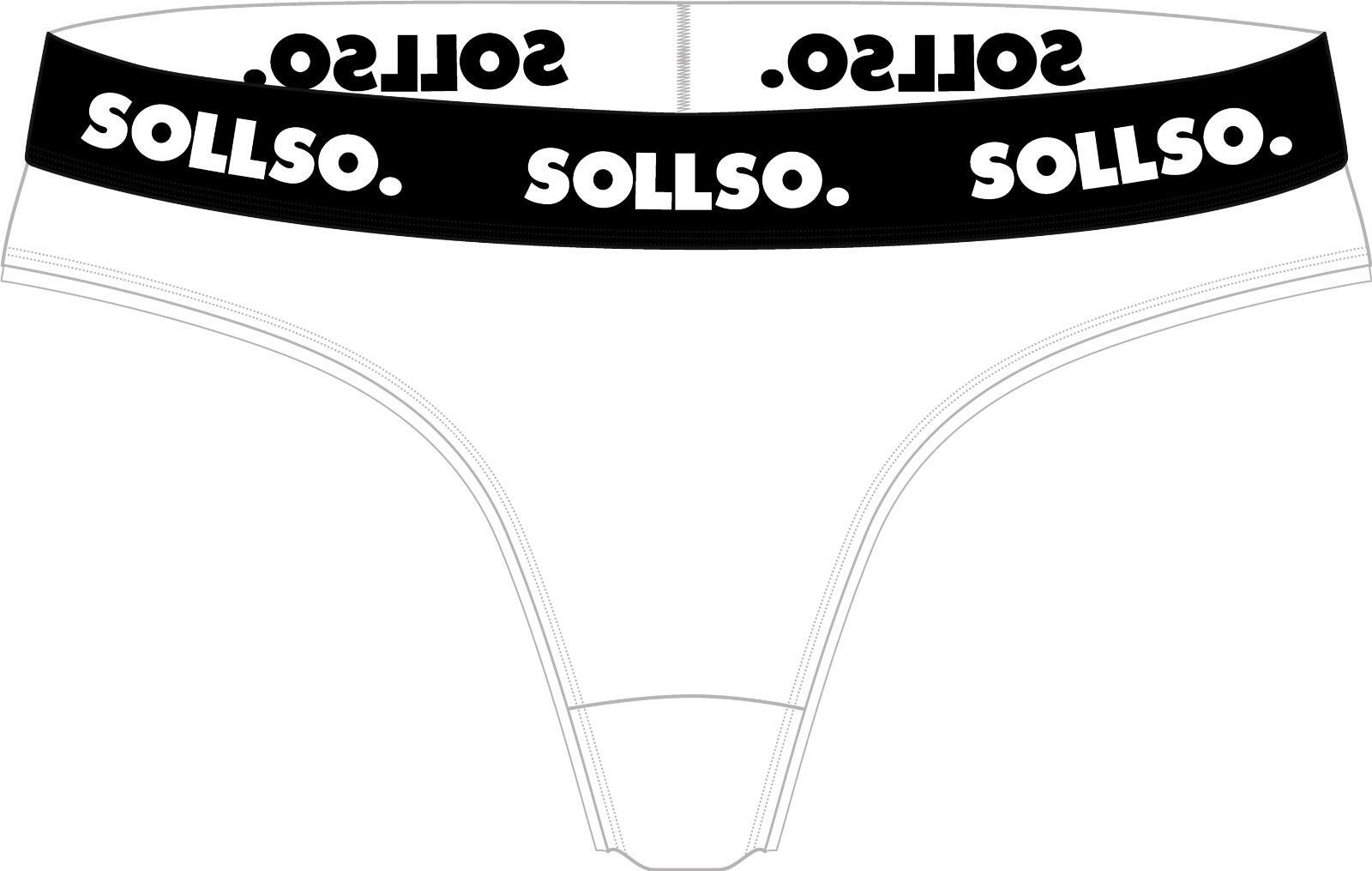 Damen Tanga, Bambusviskose, 3er-Pack, Weiß/Schwarz, Gr.M