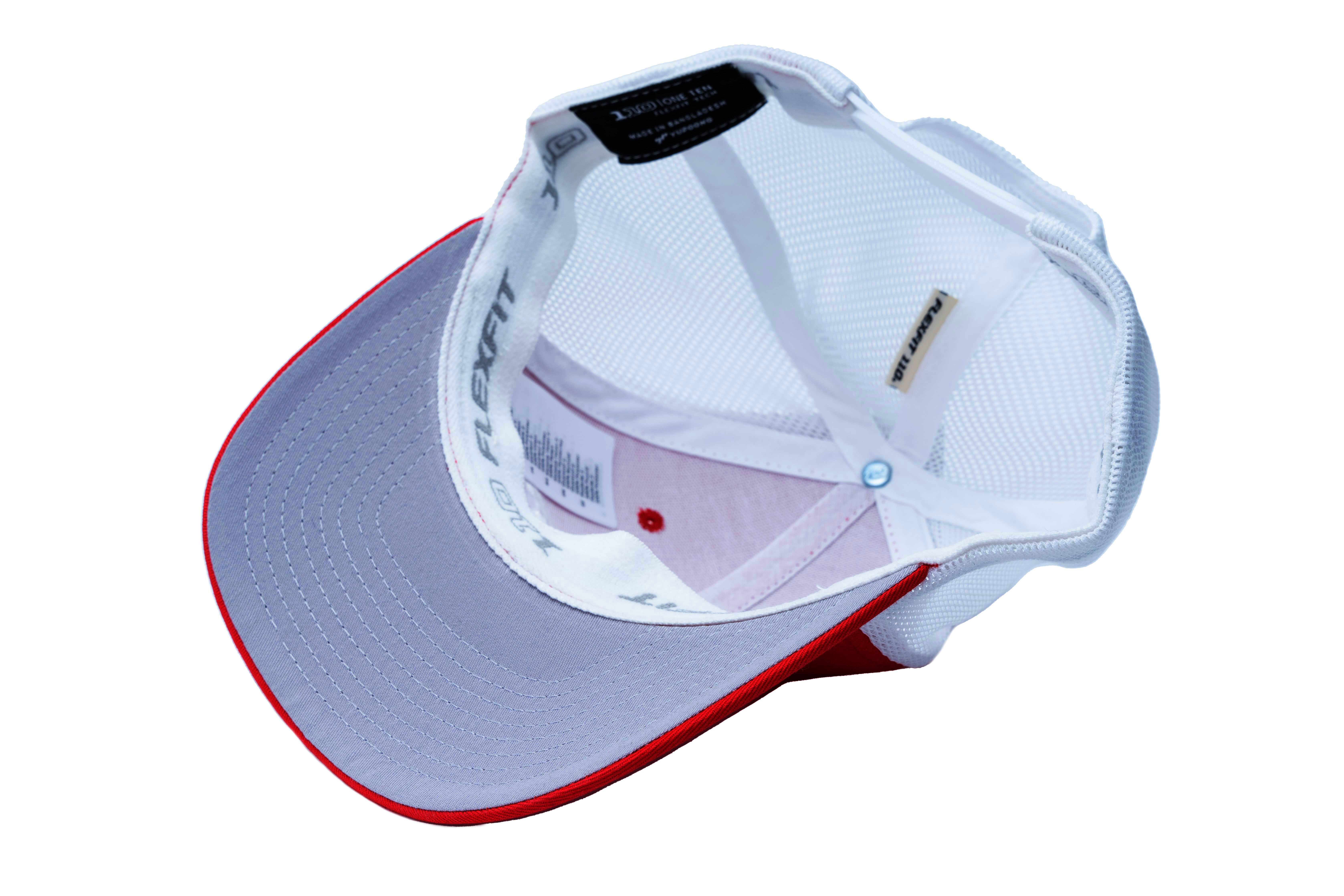 SOLLSO. Mesh 2-Tone Cap, Red-White