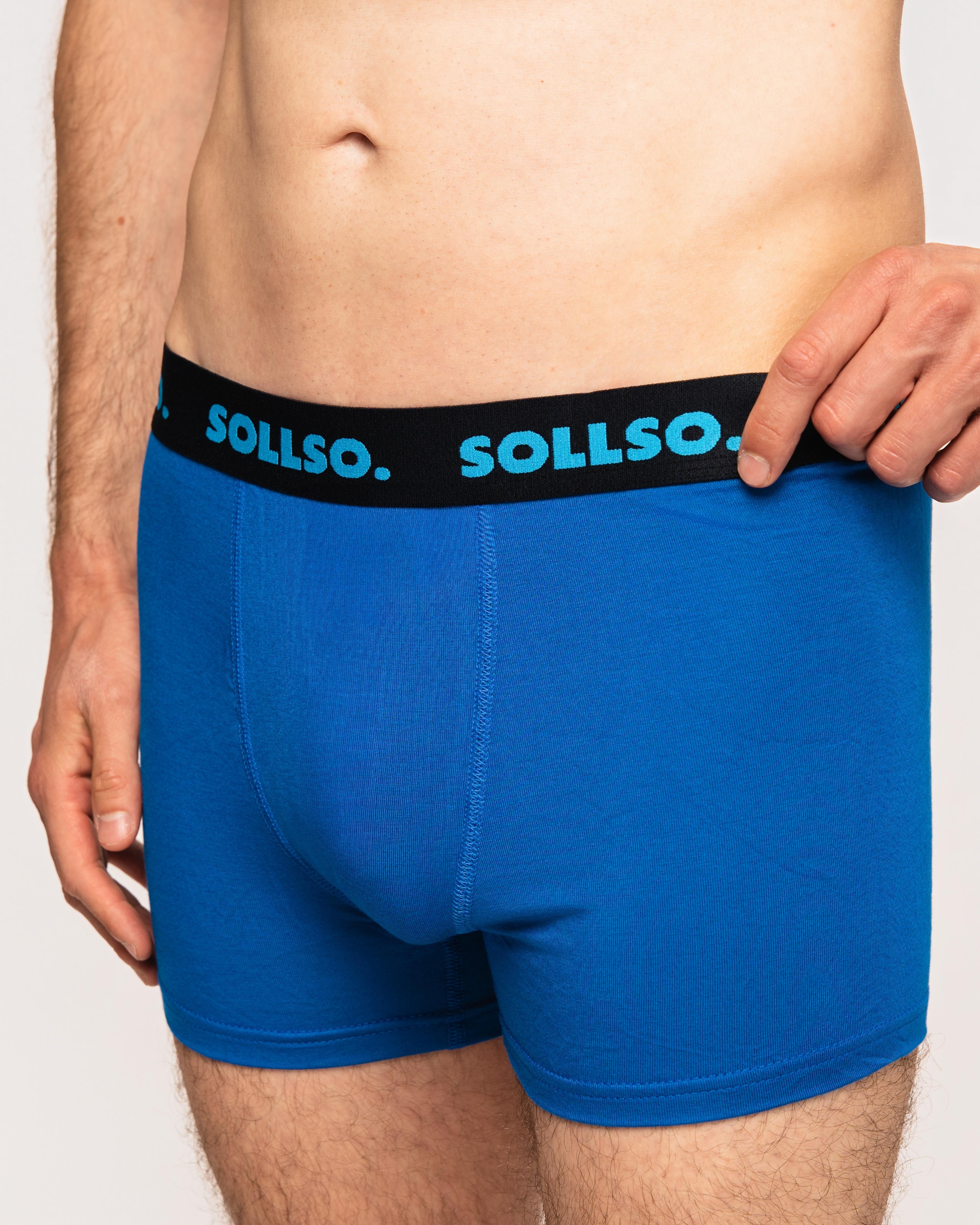 3er Pack Herren Boxershort, Bambusviskose, Blau, Gr.3XL
