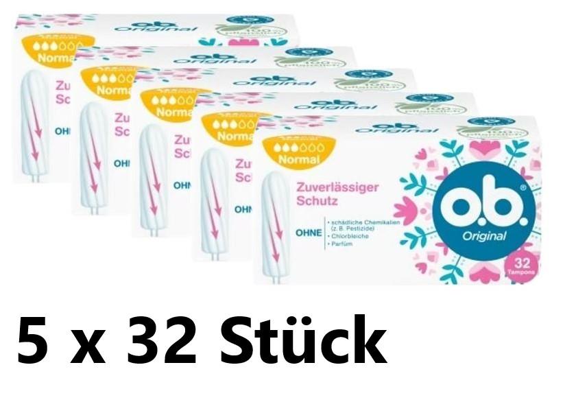 o.b. Tampon Normal 5 x 32 Stck.Pack