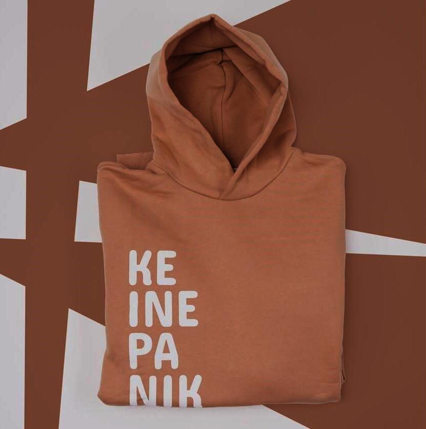 SOLLSO. Hoodie „No Panic Sloth“, Farbe Desert Beige, Größe 3XL