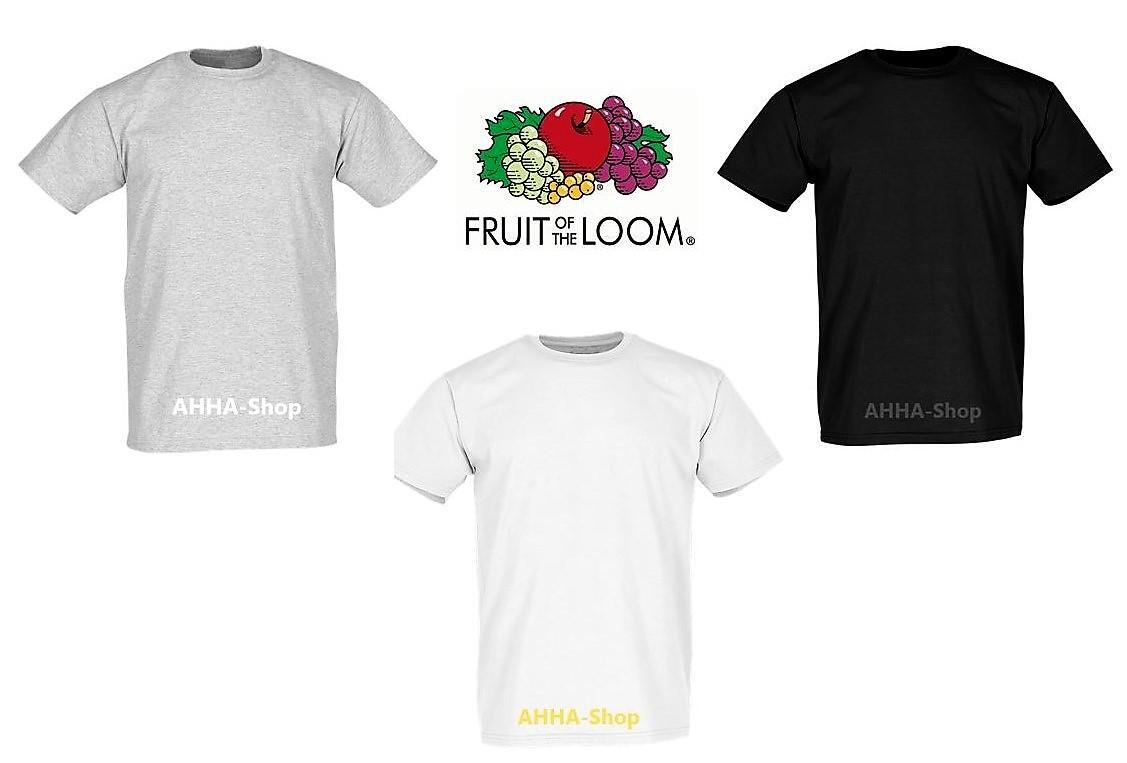 FRUIT OF THE LOOM Super Premium T-Shirt, Farbe weiß, Gr.L, 5er Pack.