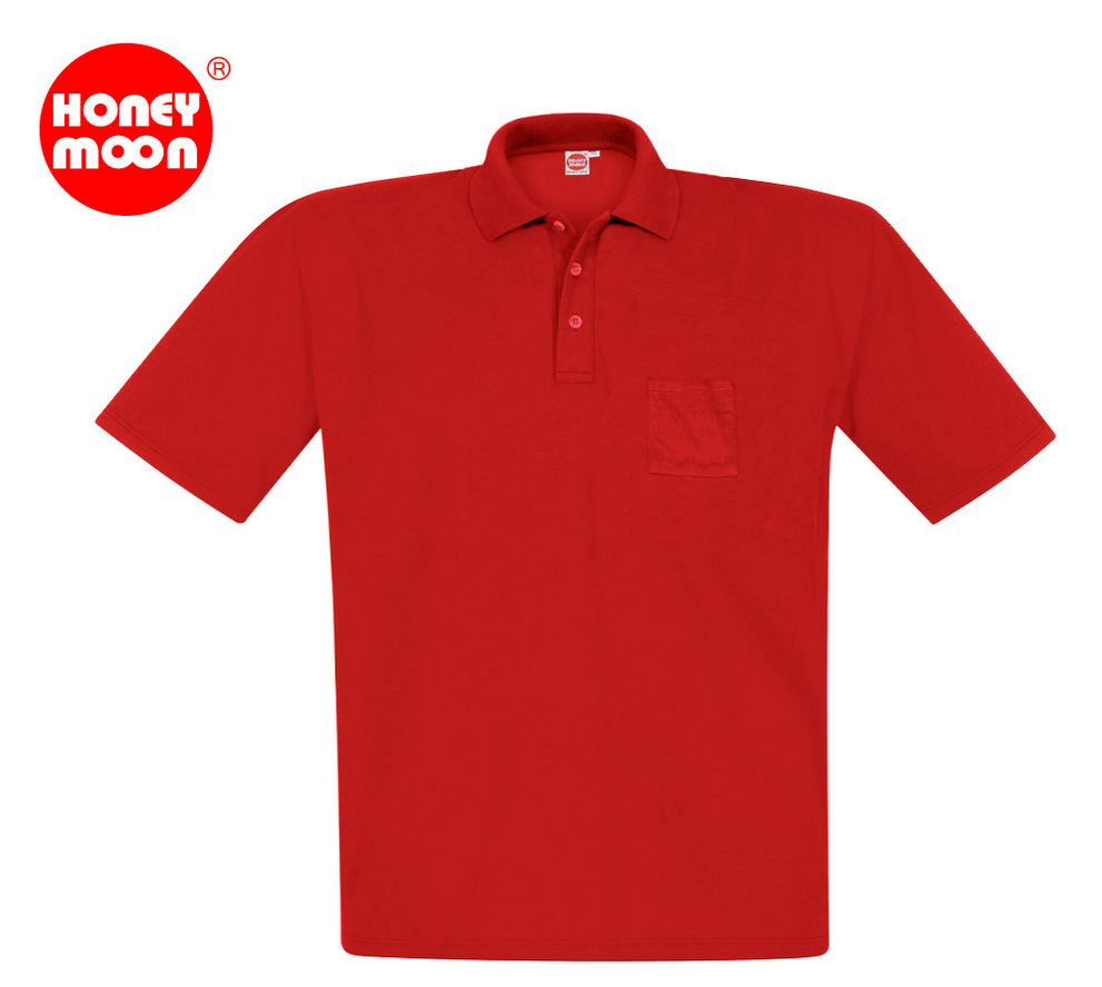 Honey Moon Polo-Pique-Shirt, Farbe rot, Gr.15XL