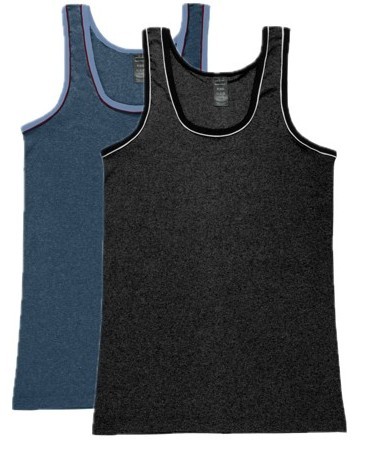 2er-Pack Herren-Unterhemd 22590, mit Paspelierung, Pack 2, Gr.9