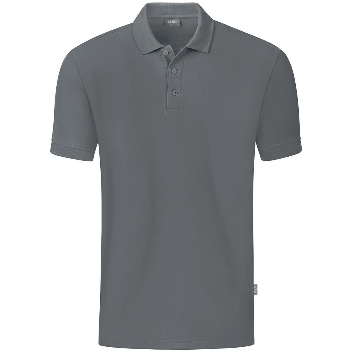 JAKO Herren Polo-Shirt Organic, steingrau, Gr.L