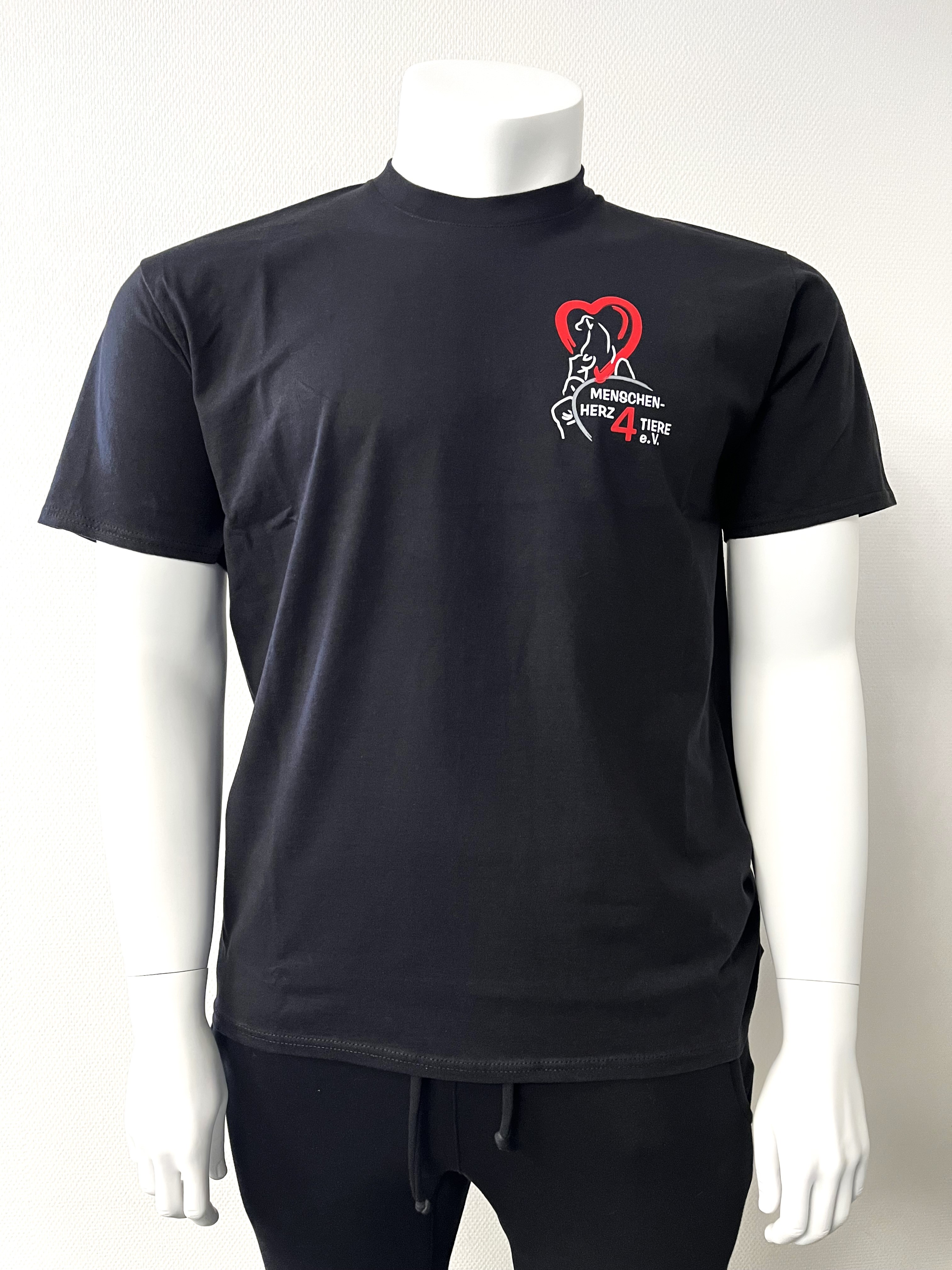 Herren T-Shirt "Menschen Herz 4 Tiere e.V." by SOLLSO., schwarz, Gr.4XL