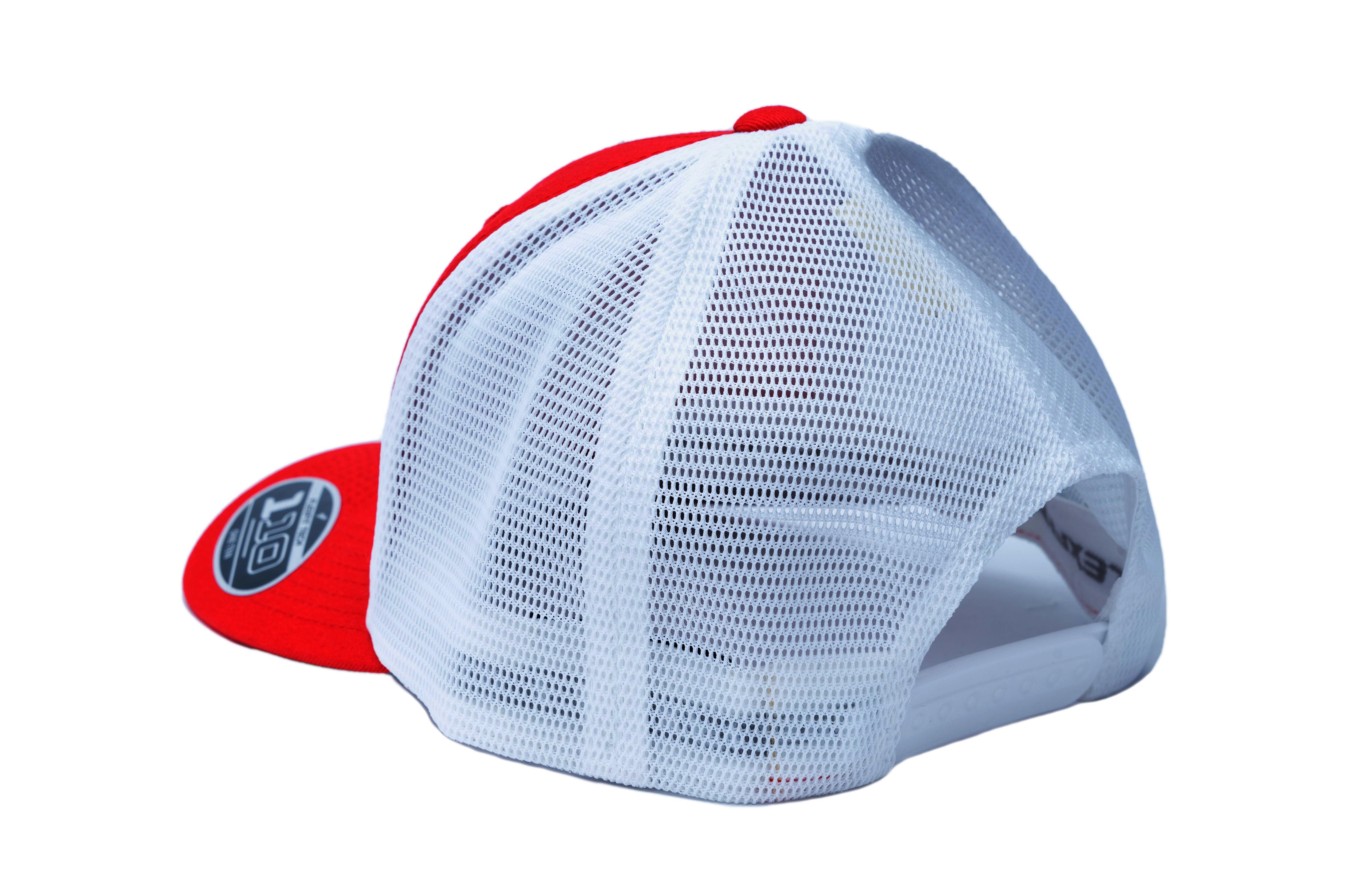 SOLLSO. Mesh 2-Tone Cap, Red-White