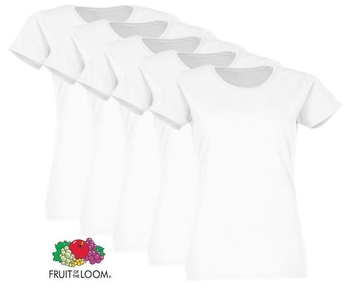FRUIT OF THE LOOM  Valueweight Damen-T-Shirt, 10er-Pack, weiß, Gr.M