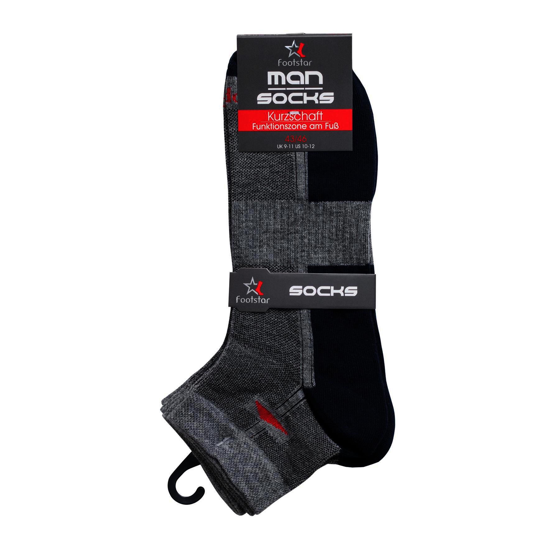 Herren Sneaker-Socken 72959 , Gr. 43/46 , Farbe Marine/Grau, 4 x 4er-Pack