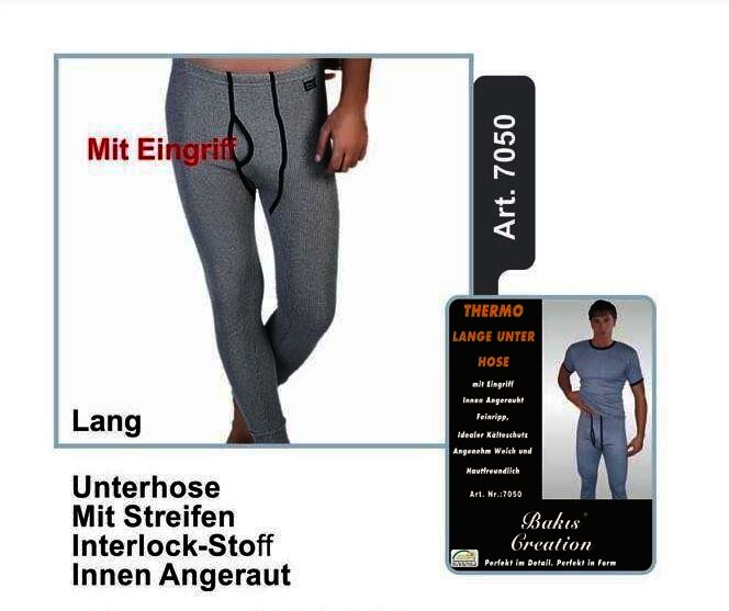 Herren Thermo Unterhose mit Streifen