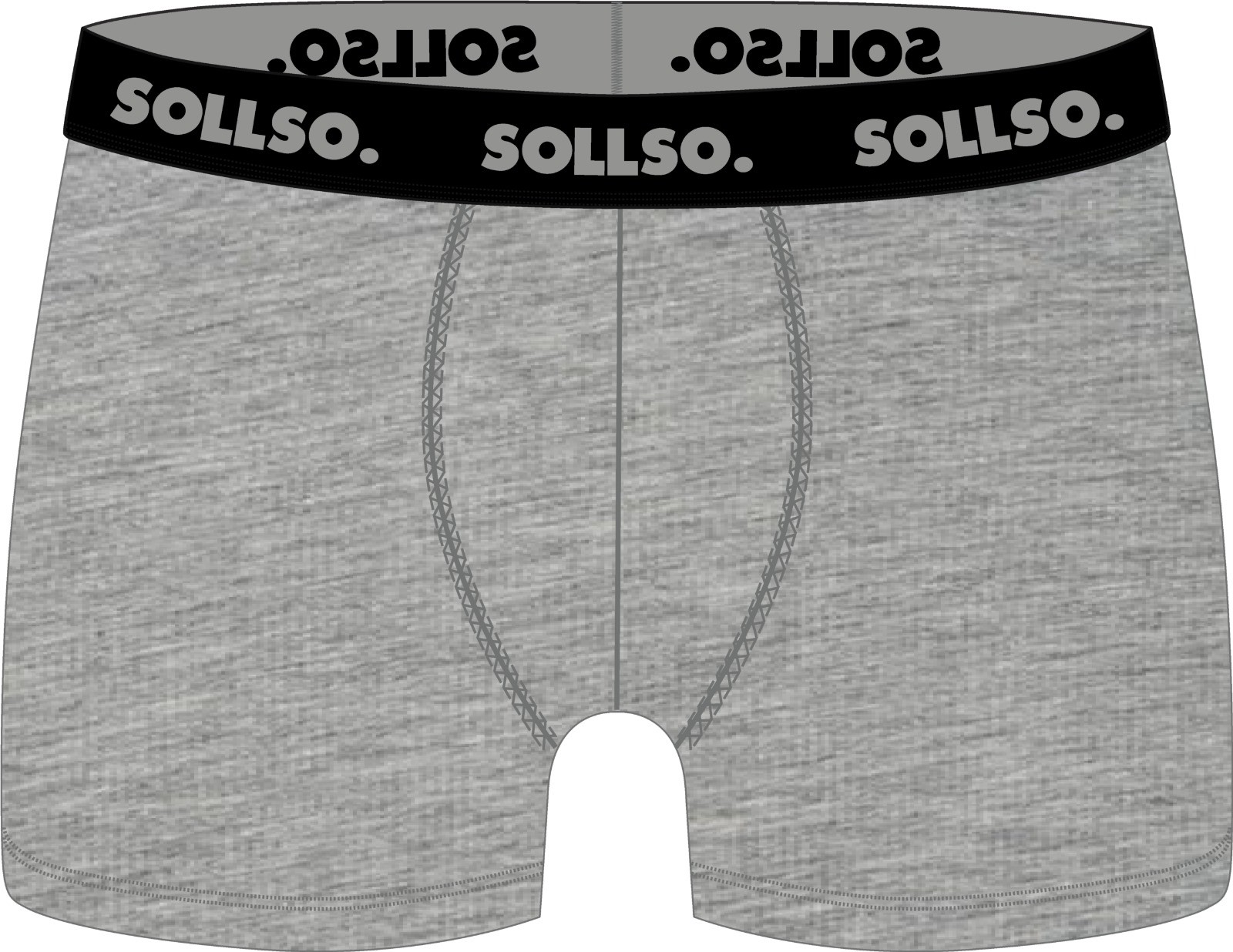 3er Pack Herren Boxershort, Bambusviskose, Grau Melliert, Gr.XXL