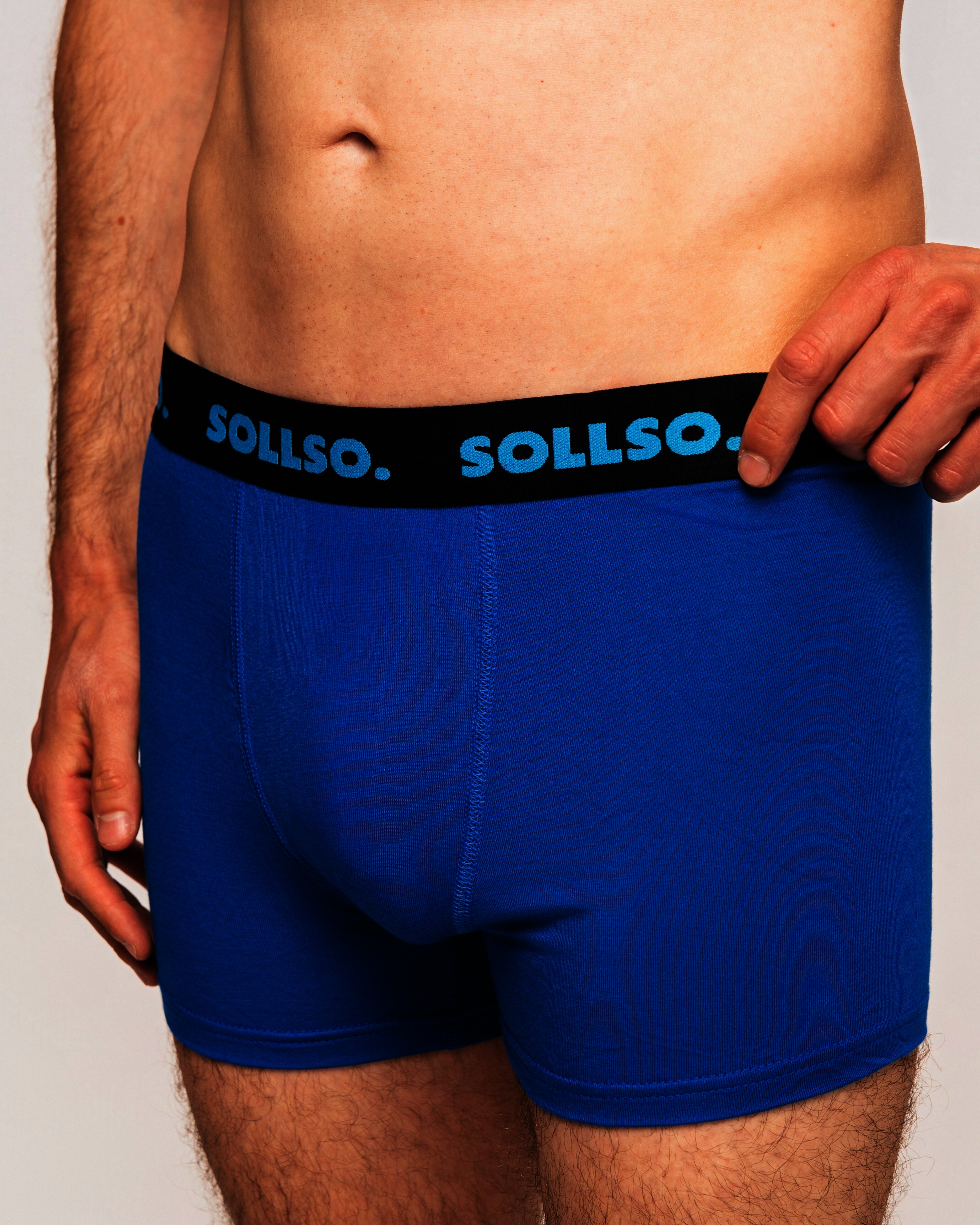 3er Pack Herren Boxershort, Bambusviskose, Blau/Grau/Olive, Gr.L