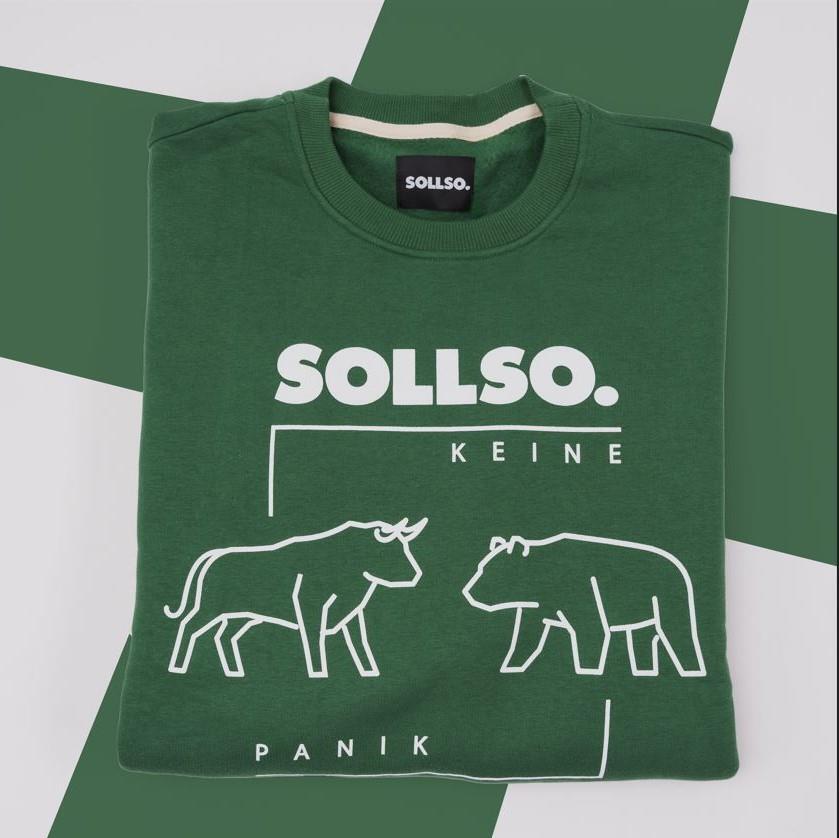 SOLLSO. Sweatshirt „Bull - Bear“, Farbe Jungle Green, Größe 8XL
