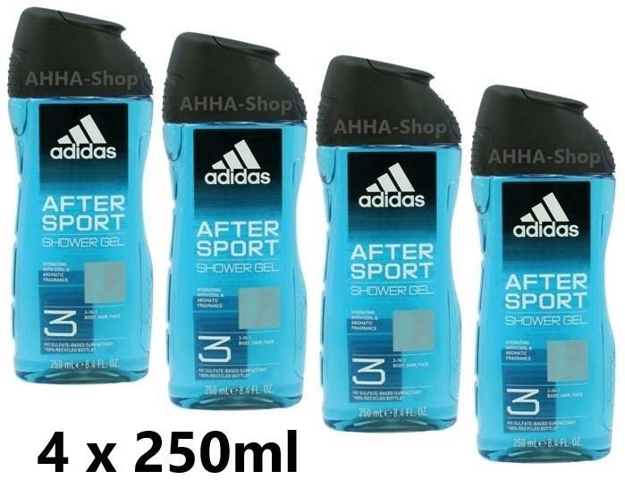 Adidas Men 3 in 1 Duschgel „After Sport„ 4 x  250 ml