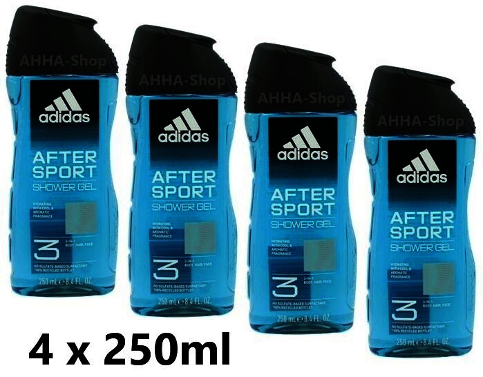 Adidas Men 3 in 1 Duschgel „After Sport„ 4 x  250 ml