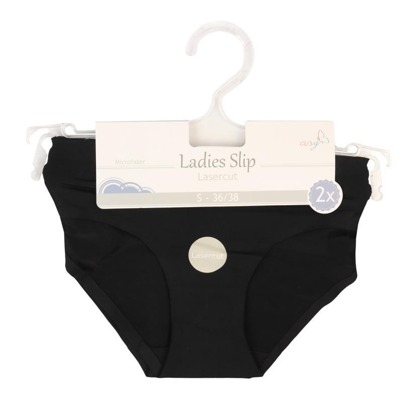 Damen Bikinislip 18133, Lasercut Lurex, Pack 4, 2er-Pack, Gr.44/46