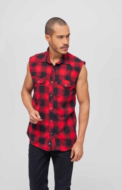 Brandit Checkshirt, Farbe rot/schwarz, Größe 5XL