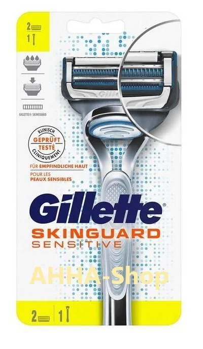 Gillette Skinguard Sensitive Rasierer + 2 Klingen
