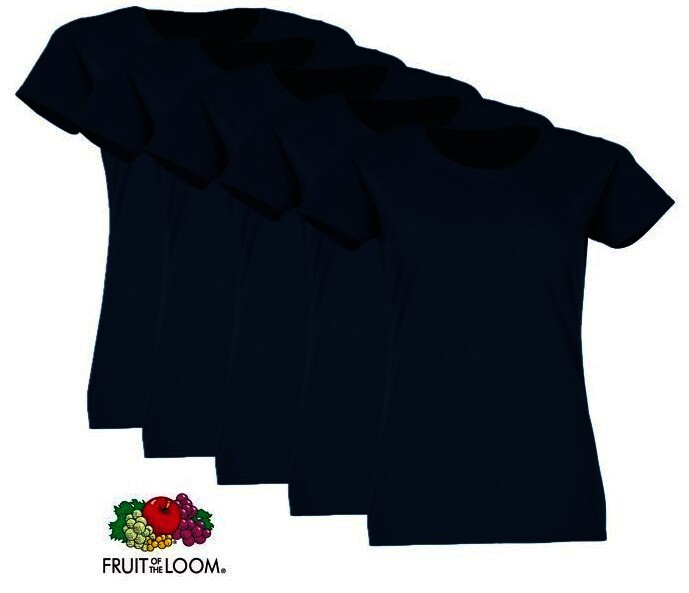FRUIT OF THE LOOM  Valueweight Damen-T-Shirt, 10er-Pack, navy, Gr.S