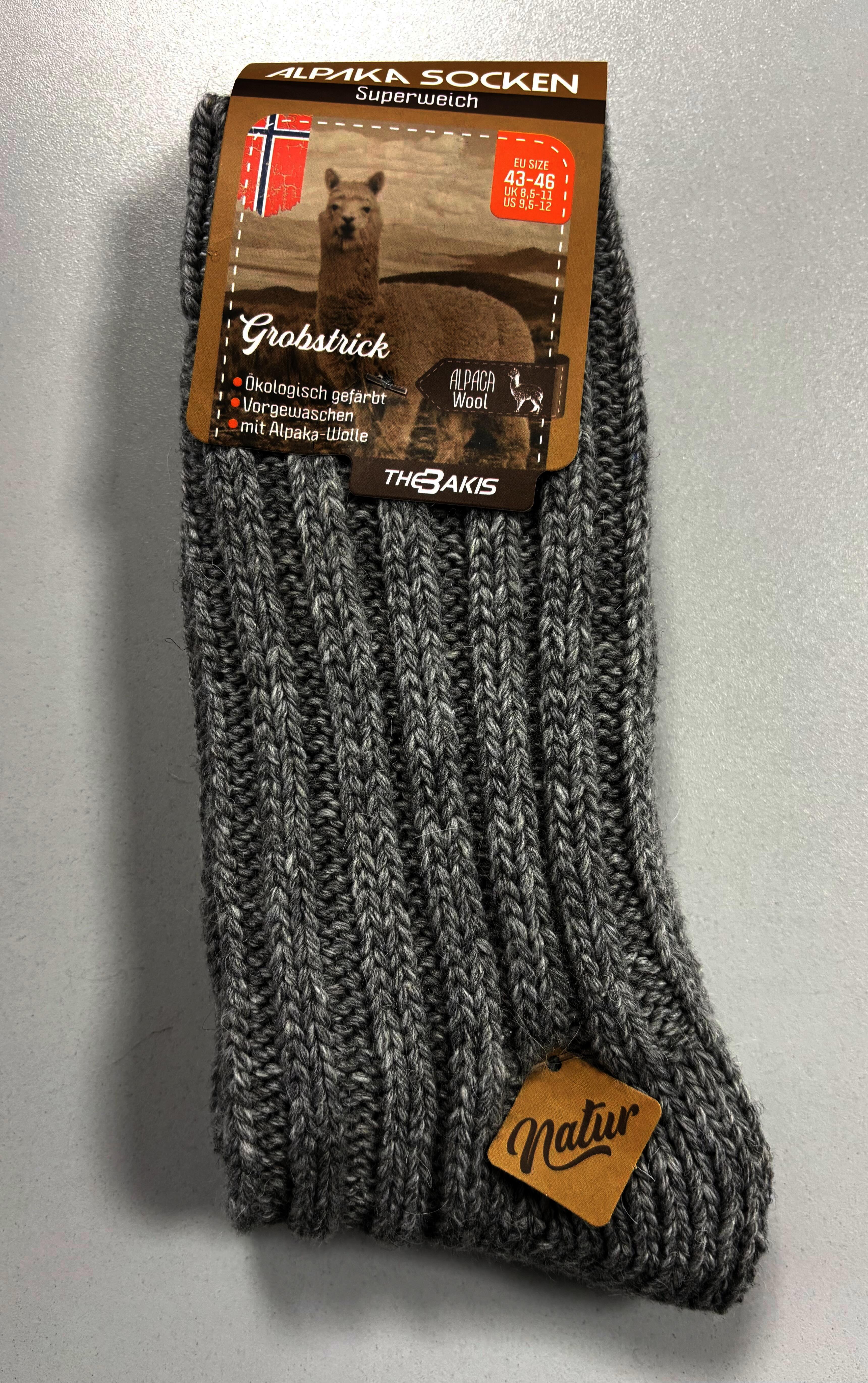 ALPAKA-Socken, Grau/Anthrazit, Art. 9018, 2er-Pack, Gr.43/46
