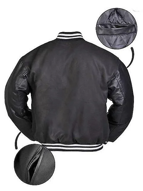NY Baseball Jacke mit Patch, schwarz, Größe S