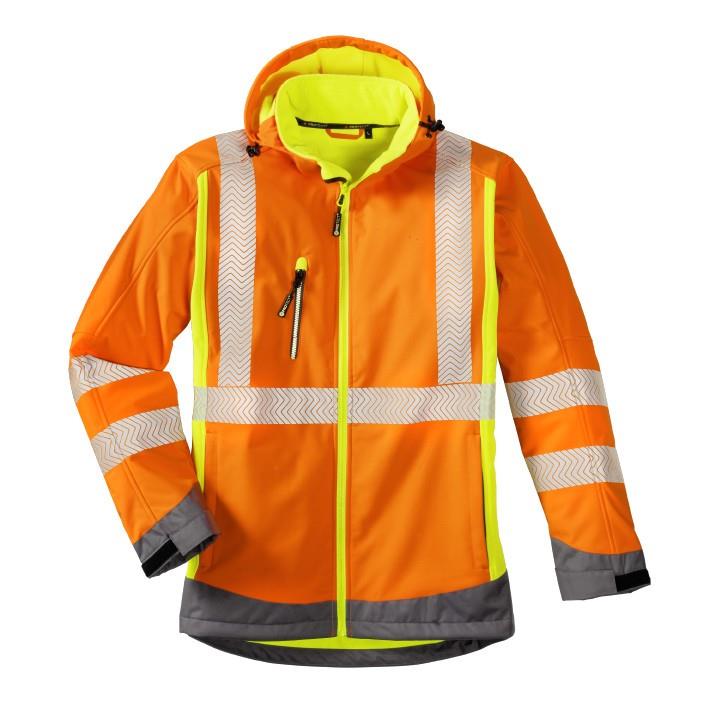 Warnschutz-Softshelljacke HOUSTON, leuchtorange, Gr.3XL
