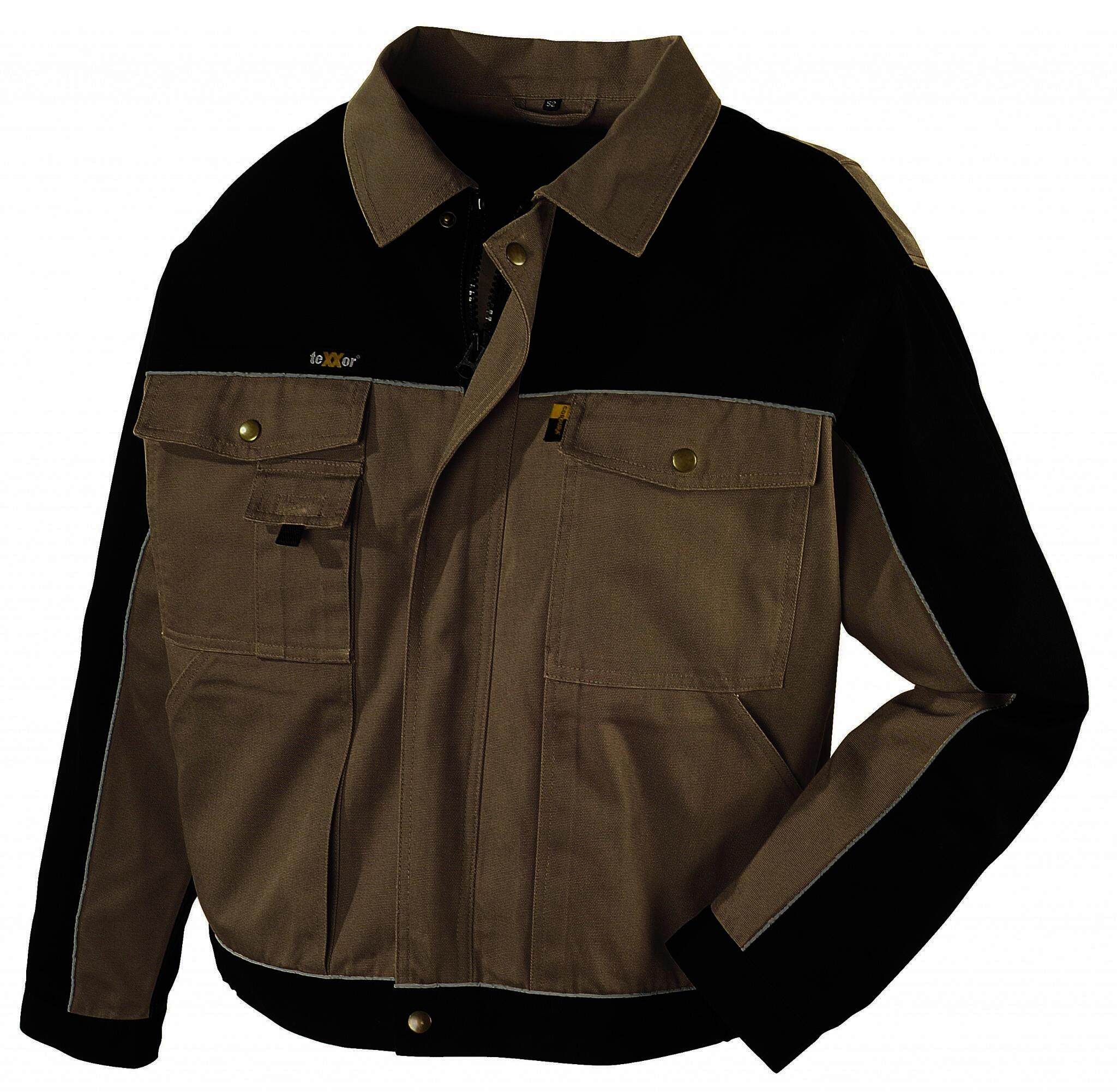 Canvas-Bundjacke (320 g/m²) „RIO” Farbe khaki/schwarz