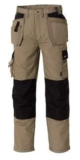 teXXor Canvas Bundhose "Panama", Berufshose, khaki/schwarz Größe 26