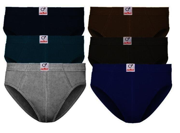 Herren Sport Slips Art.580. farbig sortiert, 3er-Pack, Gr.6