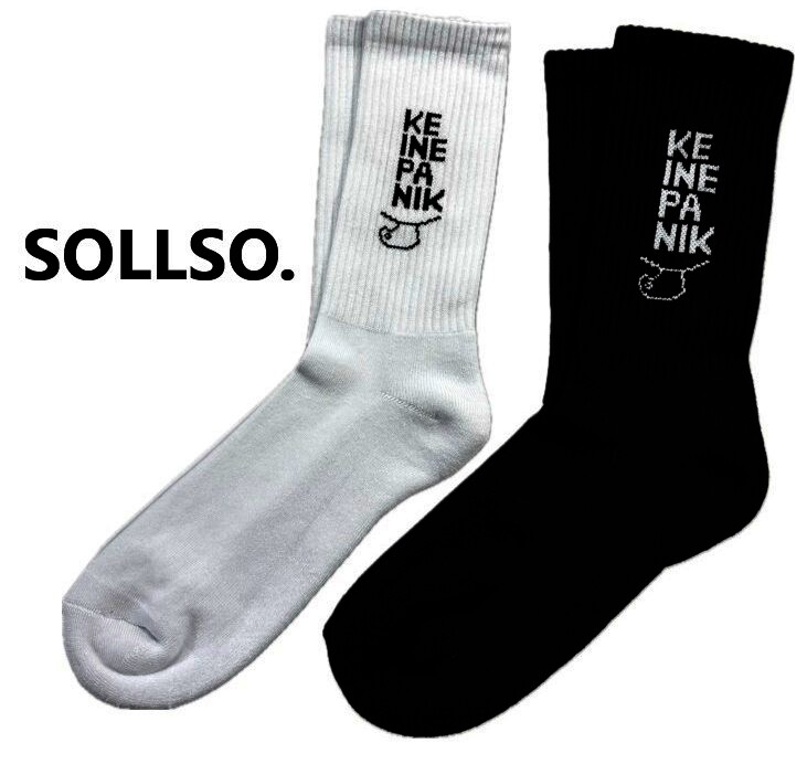 SOLLSO. Tennissocken, 3er-Pack, schwarz, Gr.35/38