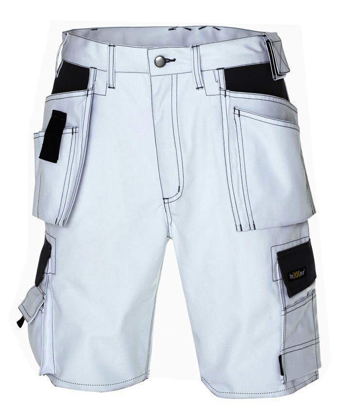 teXXor Canvas Shorts "Bermuda", kurze Berufshose, weiß / grau, Gr.44