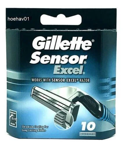 Gillette Sensor Excel Herren Rasierklingen, 10er Packung