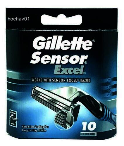 Gillette Sensor Excel Herren Rasierklingen, 10er Packung