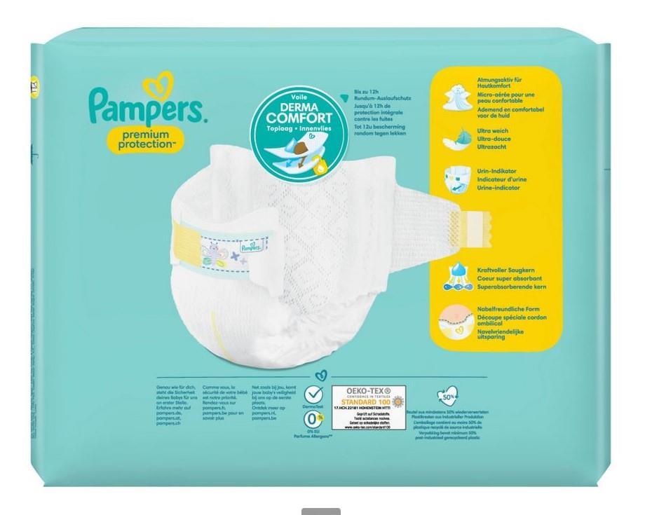 Pampers Premium Protection 2 Mini Windeln, 4-8 kg, Gr. 2, 4 x 30 Stück