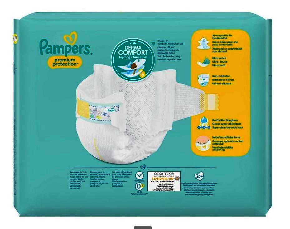 Pampers Premium Protection 2 Mini Windeln, 4-8 kg, Gr. 2, 4 x 30 Stück