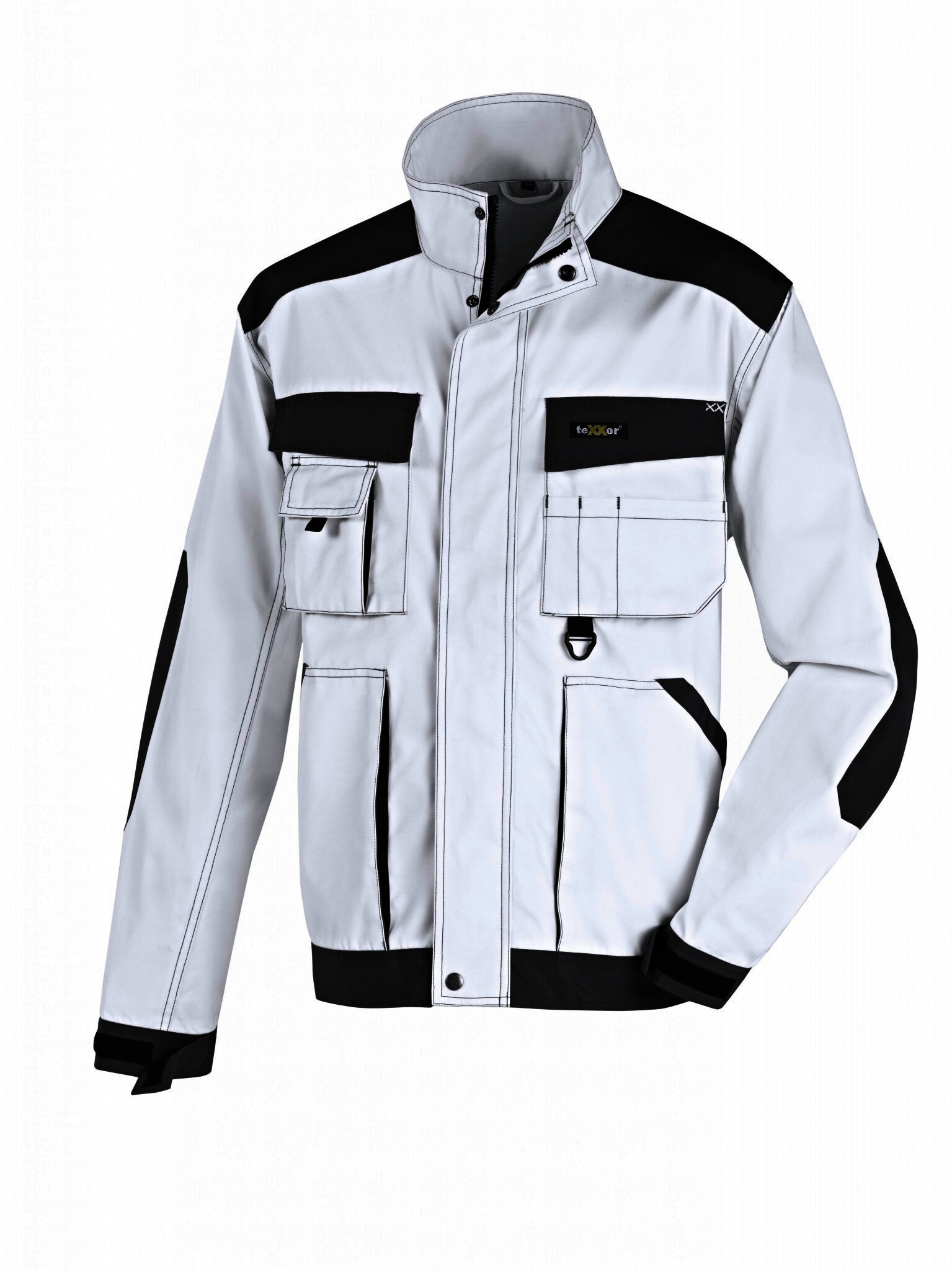 teXXor Canvas Bundjacke "Antigua" (270 g/m) weiß/grau