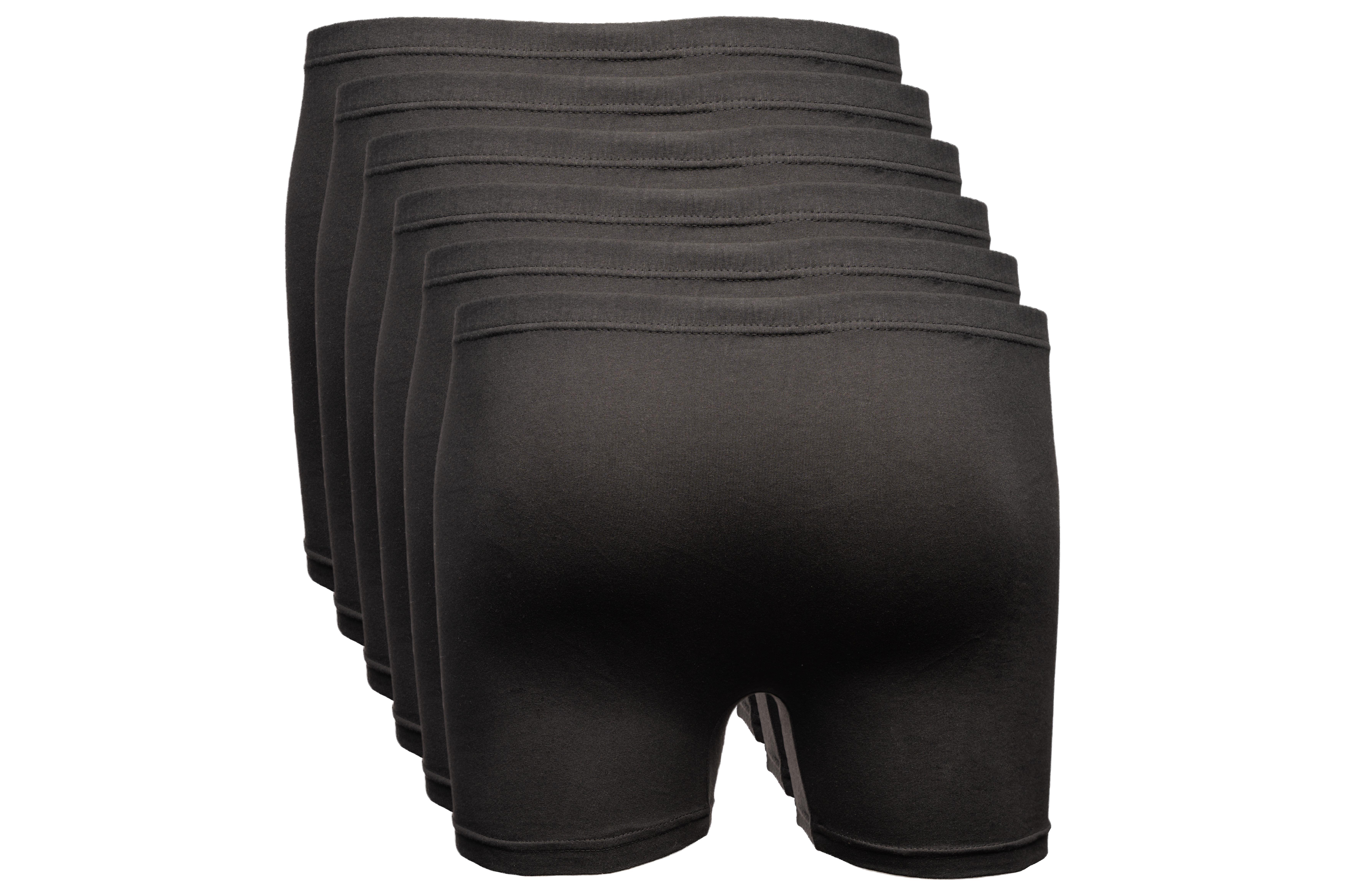 The BAKIS Herren Boxer Short, 2 x 3er Pack, schwarz, Größe 6