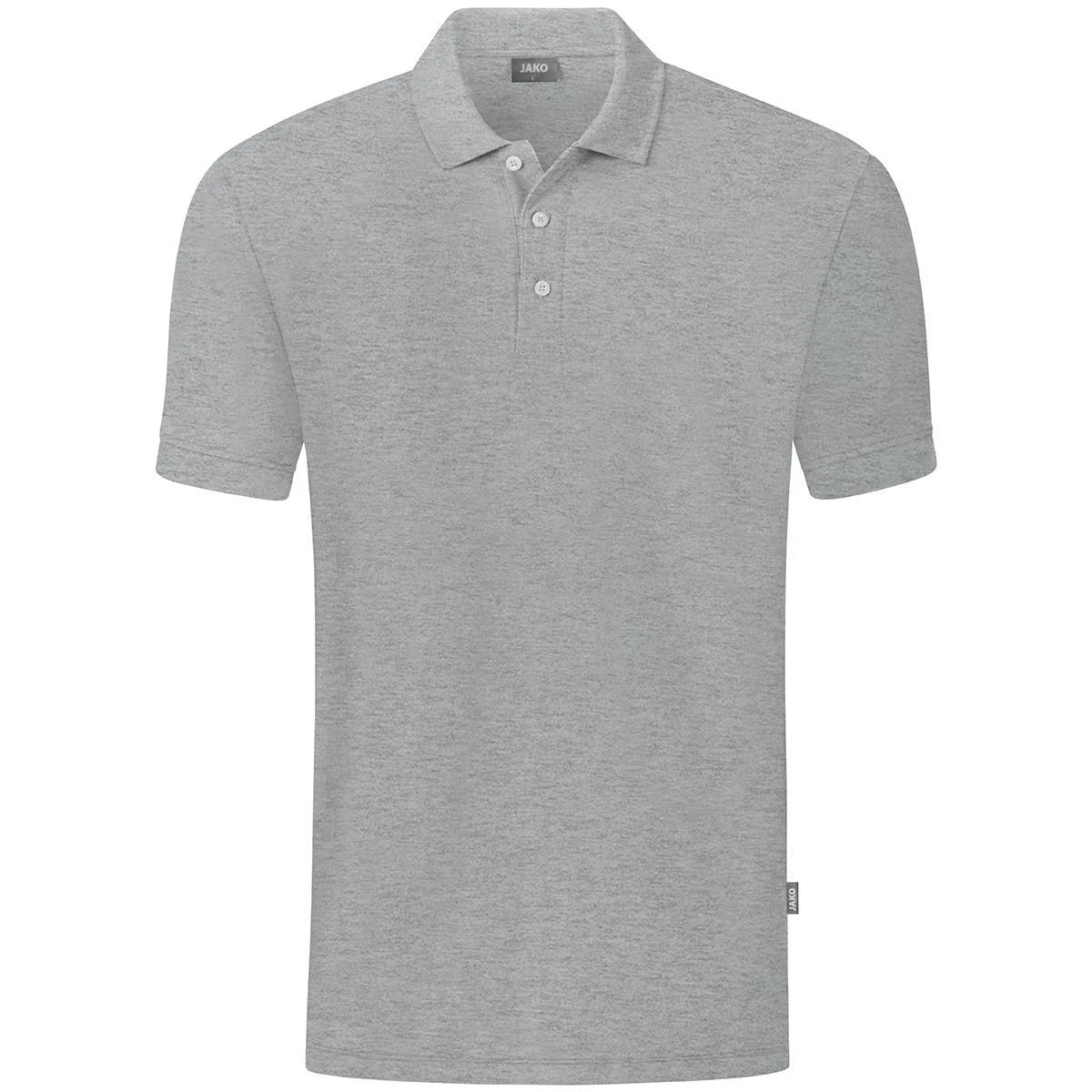 JAKO Herren Polo-Shirt Organic, hellgrau meliert, Gr.XL